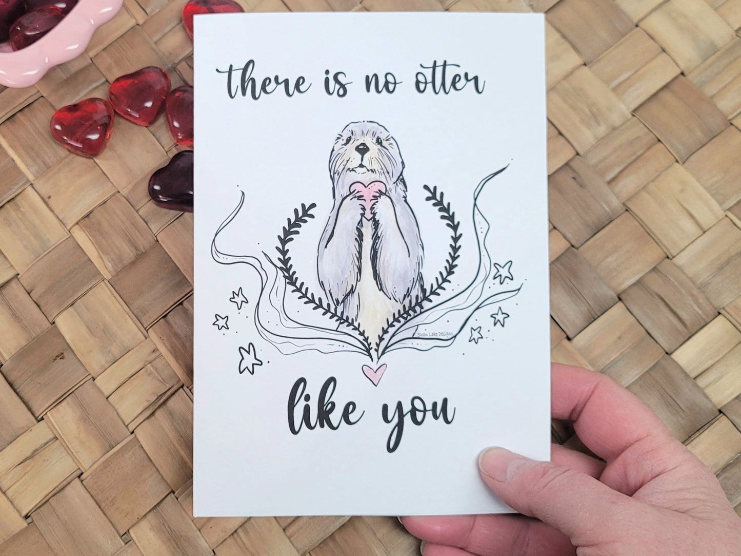 card - otter "no otter like you"  *free shipping
