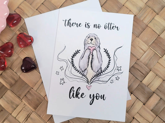 card - otter "no otter like you"  *free shipping