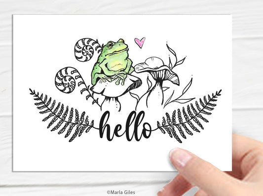 card - toad "hello"  *free shipping