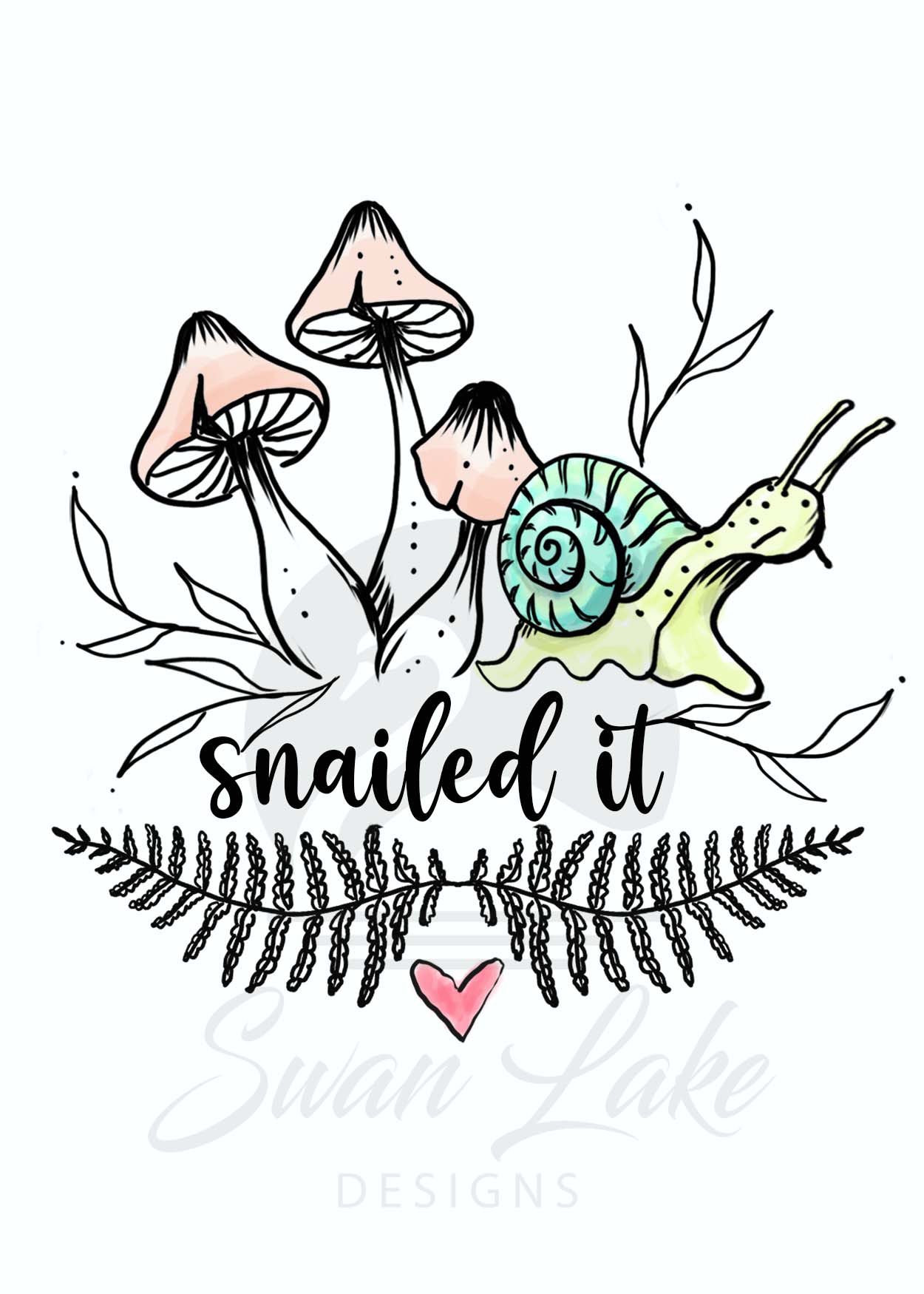 card - snail "snailed it"  *free shipping
