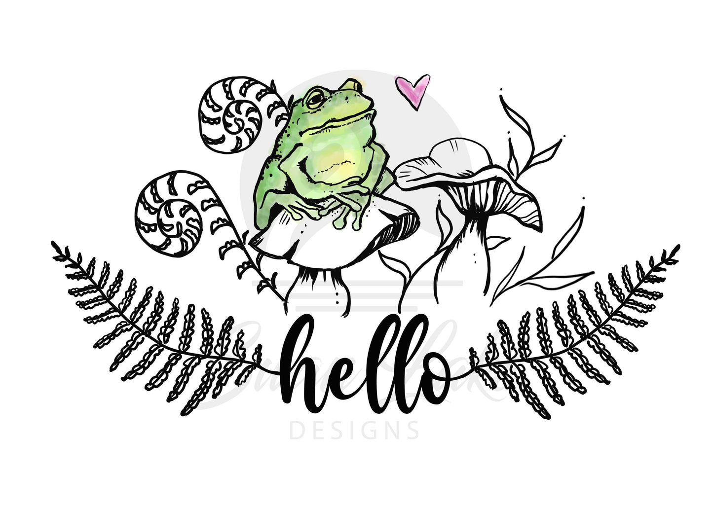 card - toad "hello"  *free shipping